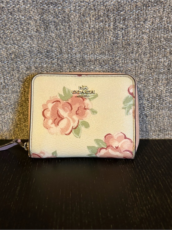 Coach Handbags - Coach Floral Zip Wallet - Pink Floral on Cream